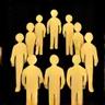 Golden silhouette of a diverse group of people, symbolizing community and belonging.